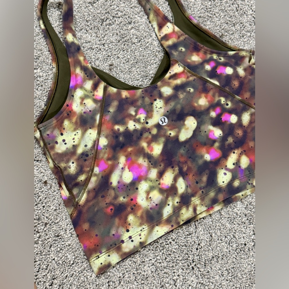 Lululemon Align Cropped Tank-rare "Splatter Green Multi" colorway. -Size 8